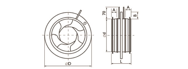 Клапан ирисовый iris 160